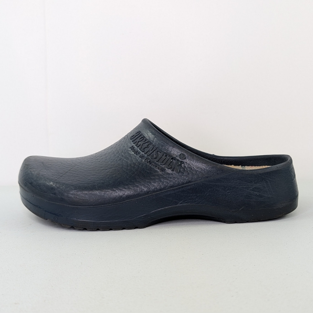 Birkenstock Ges Gesch Rubber Clogs Womens Size 9 EU 40 Navy Blue Cork Insole